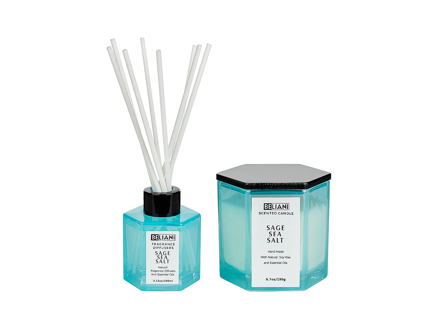 Bougie parfumée avec diffuseur CLASSY TINT Cire de soja Notes de fraîcheur