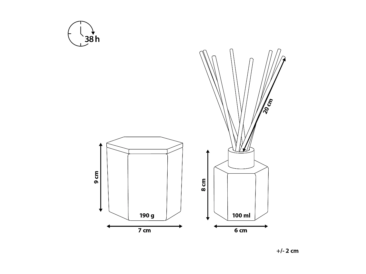 Vela aromática con difusor de fragancia CLASSY TINT Cera de soja Notas afrutadas