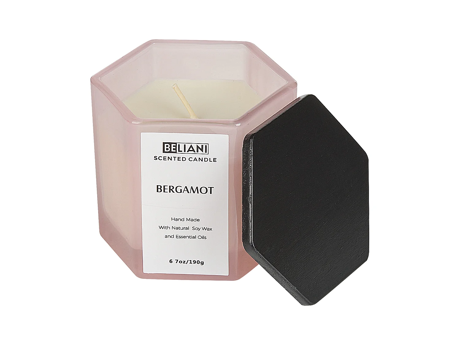 Duftkerze Sojawachs und Diffuser mit Stäbchen rosa Bergamotte Classy Tint