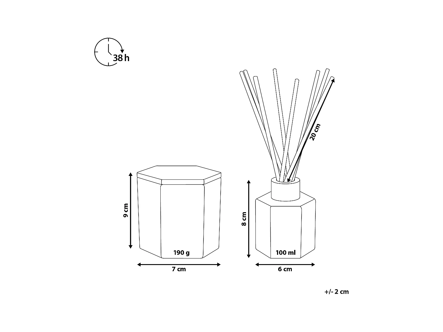 Duftkerze Sojawachs und Diffuser mit Stäbchen rosa Bergamotte Classy Tint