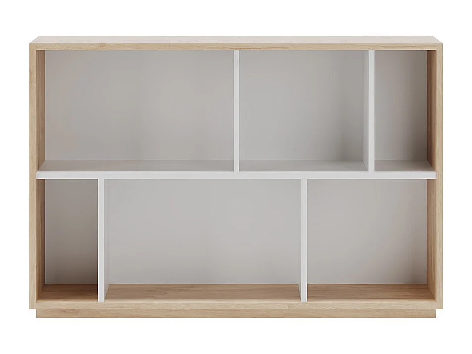 Biblioteca 2 prateleiras - A80cm x C119cm x P32cm carvalho e branco - Nack