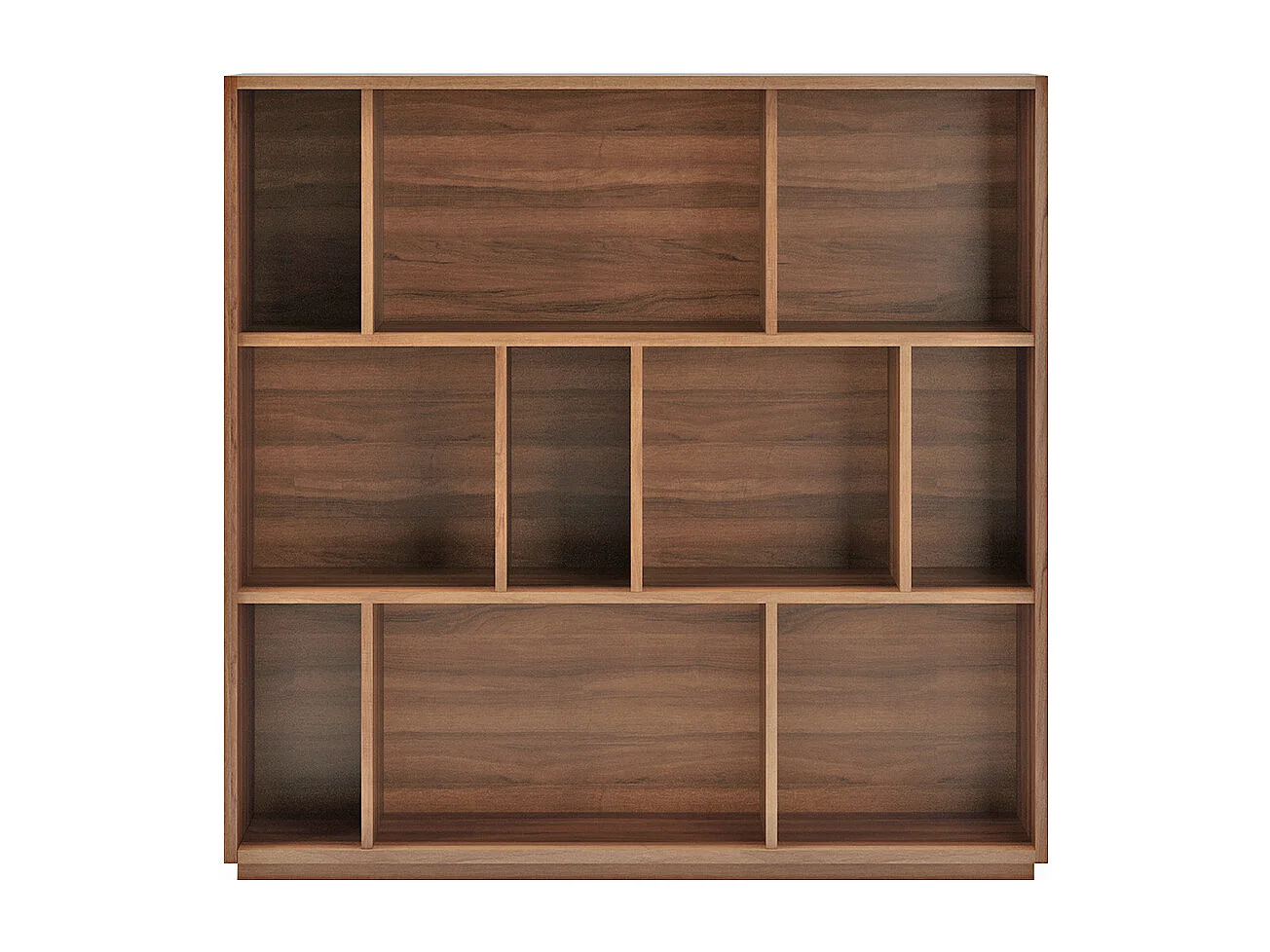 Biblioteca 3 prateleiras - A117cm x C119cm x P32cm nogueira - Nack