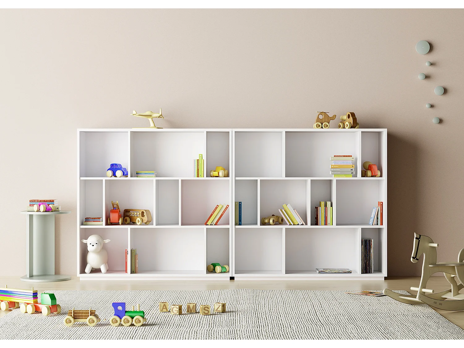 Biblioteca 3 prateleiras - A117cm x C119cm x P32cm branco - Nack