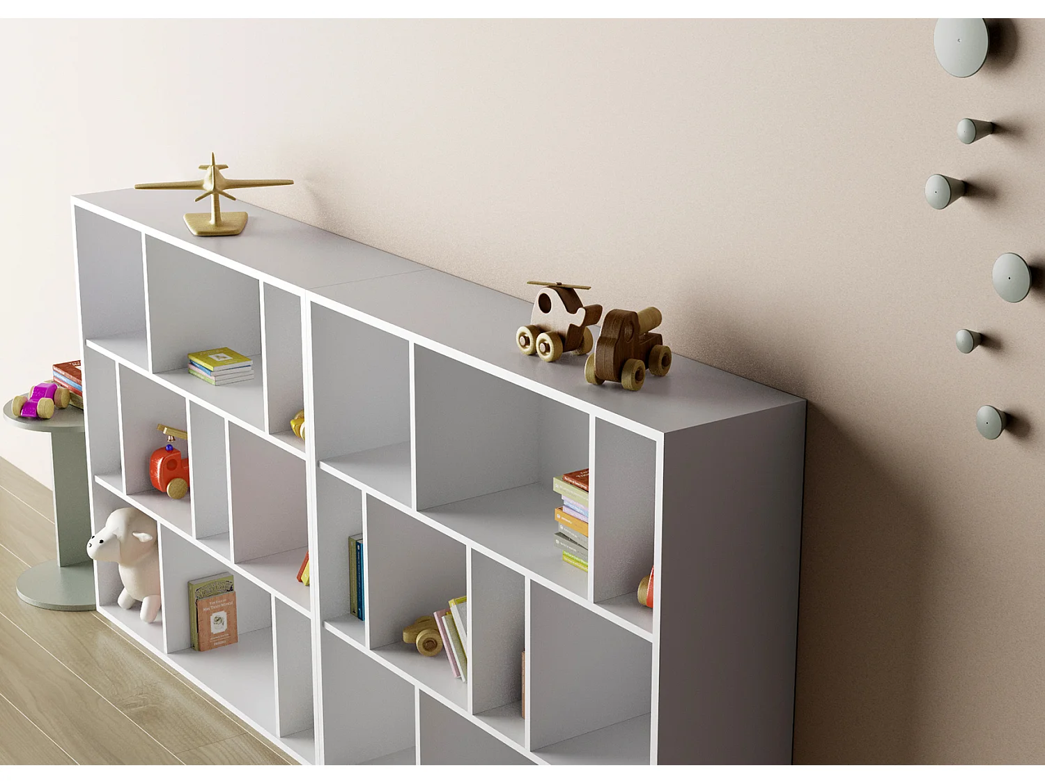 Biblioteca 3 prateleiras - A117cm x C119cm x P32cm branco - Nack