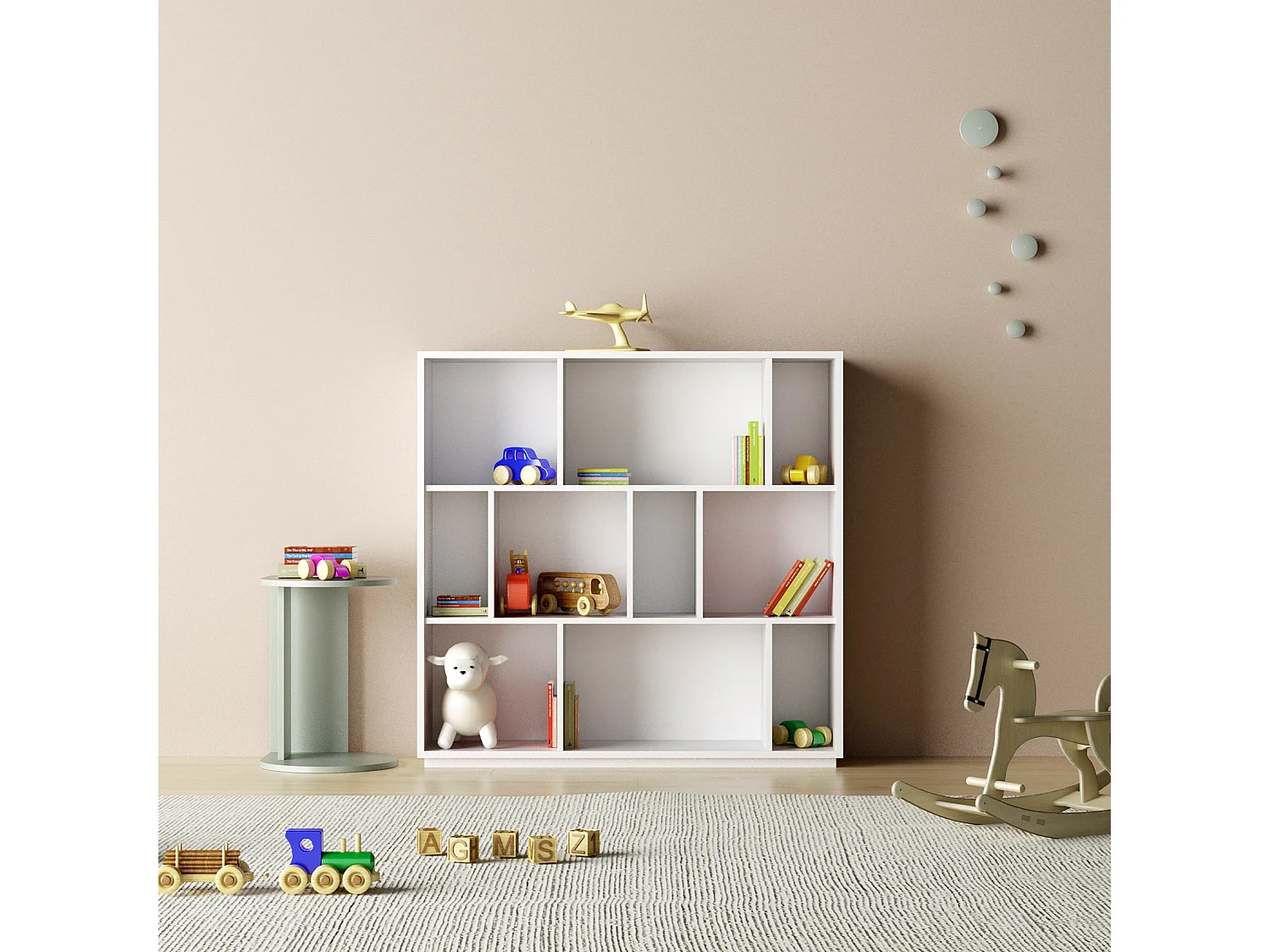Biblioteca 3 prateleiras - A117cm x C119cm x P32cm branco - Nack
