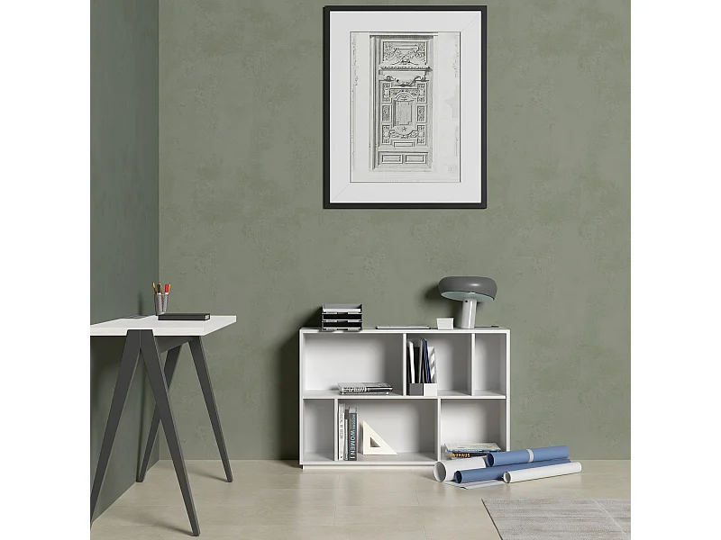 Biblioteca 2 prateleiras - A80cm x C119cm x P32cm branco - Nack