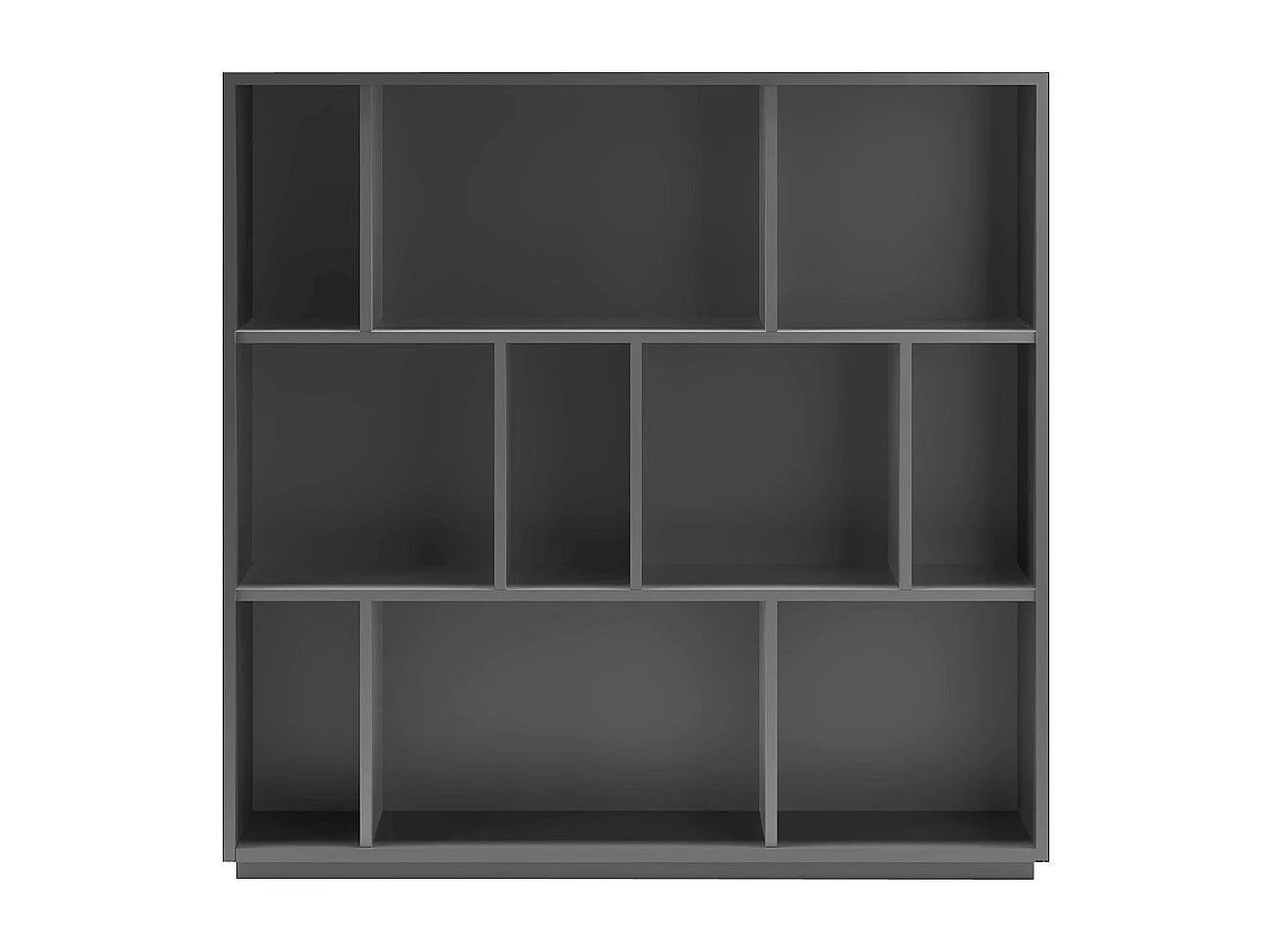 Biblioteca 3 prateleiras - A117cm x C119cm x P32cm antracite - Nack