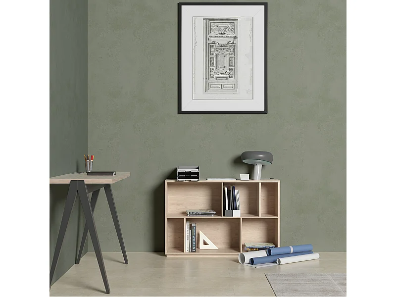 Biblioteca 2 prateleiras - A80cm x C119cm x P32cm carvalho - Nack