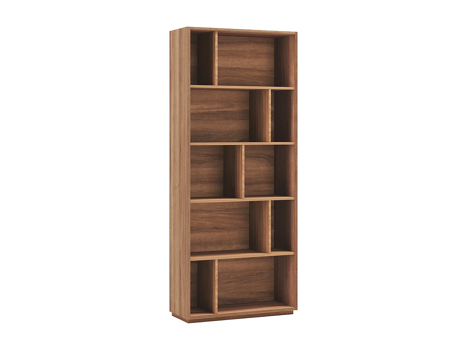 Biblioteca 5 prateleiras - A191cm x C80cm x P32cm nogueira - Nack