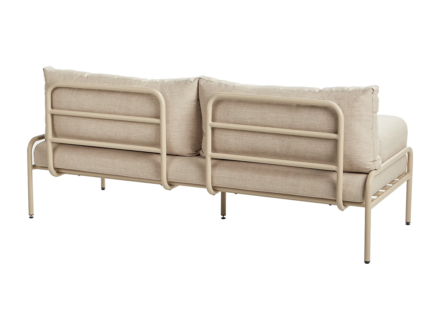 Canapé de jardin 2 places SOLOFRA Métal Beige