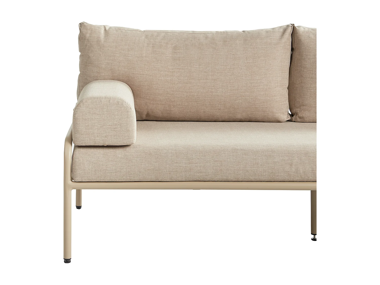 Canapé de jardin 2 places SOLOFRA Métal Beige