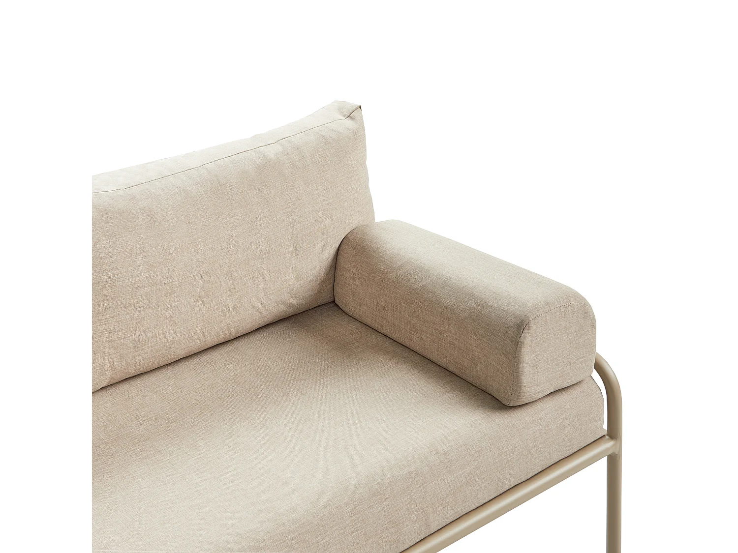 Canapé de jardin 2 places SOLOFRA Métal Beige