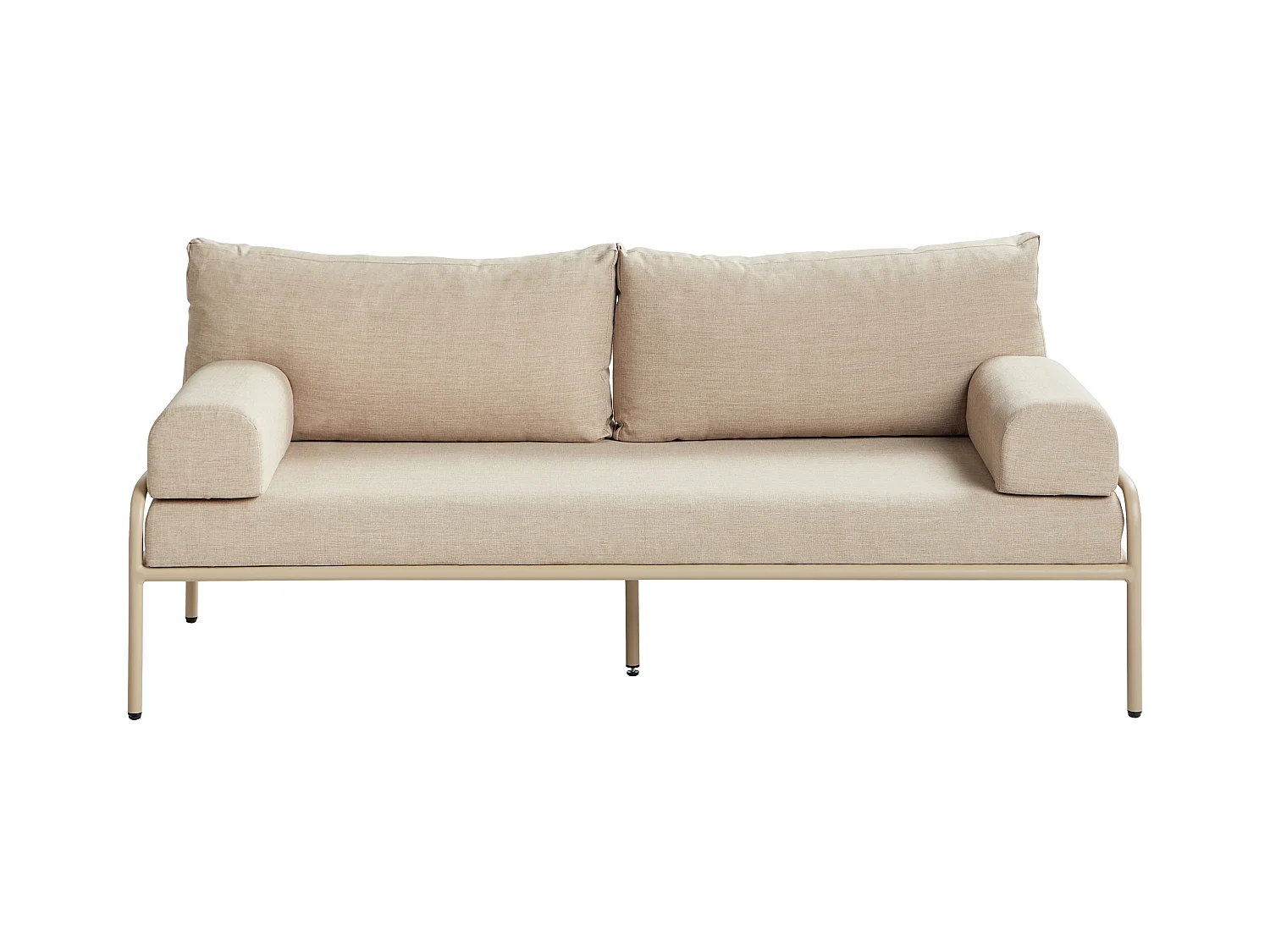 Canapé de jardin 2 places SOLOFRA Métal Beige