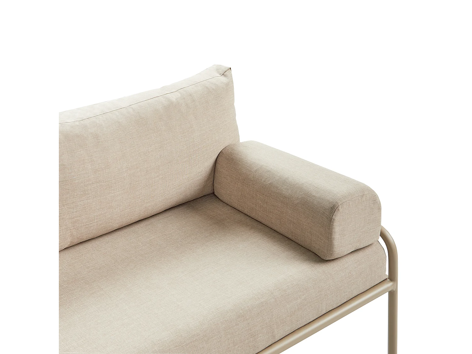 Canapé de jardin 2 places SOLOFRA Métal Beige