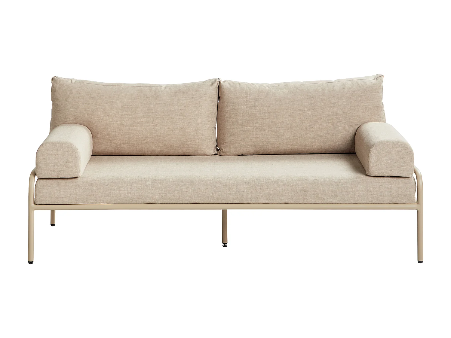 Canapé de jardin 2 places SOLOFRA Métal Beige