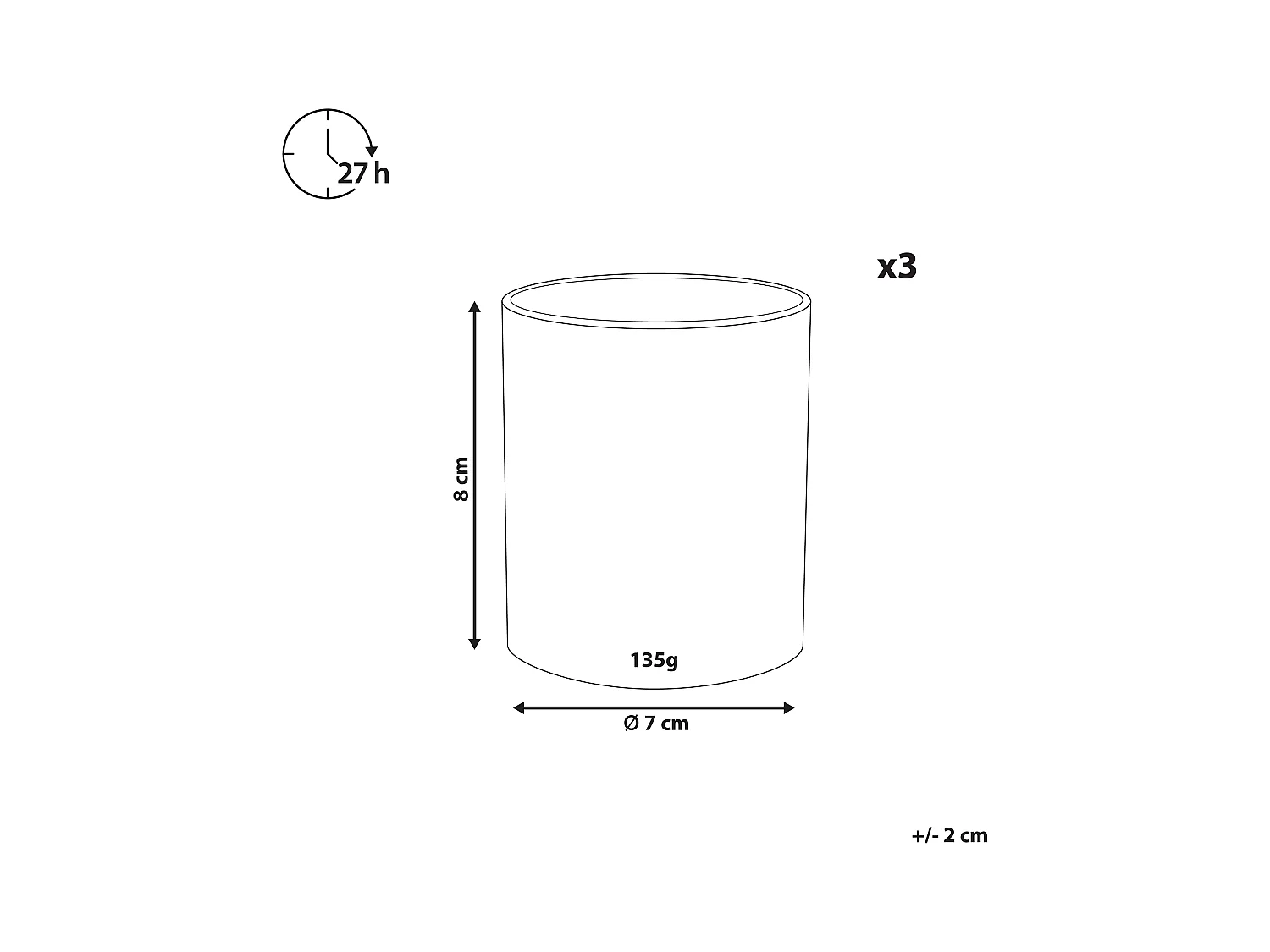 Set van 3 geurkaarsen SHEER JOY Soja wax Frisse geurnoten