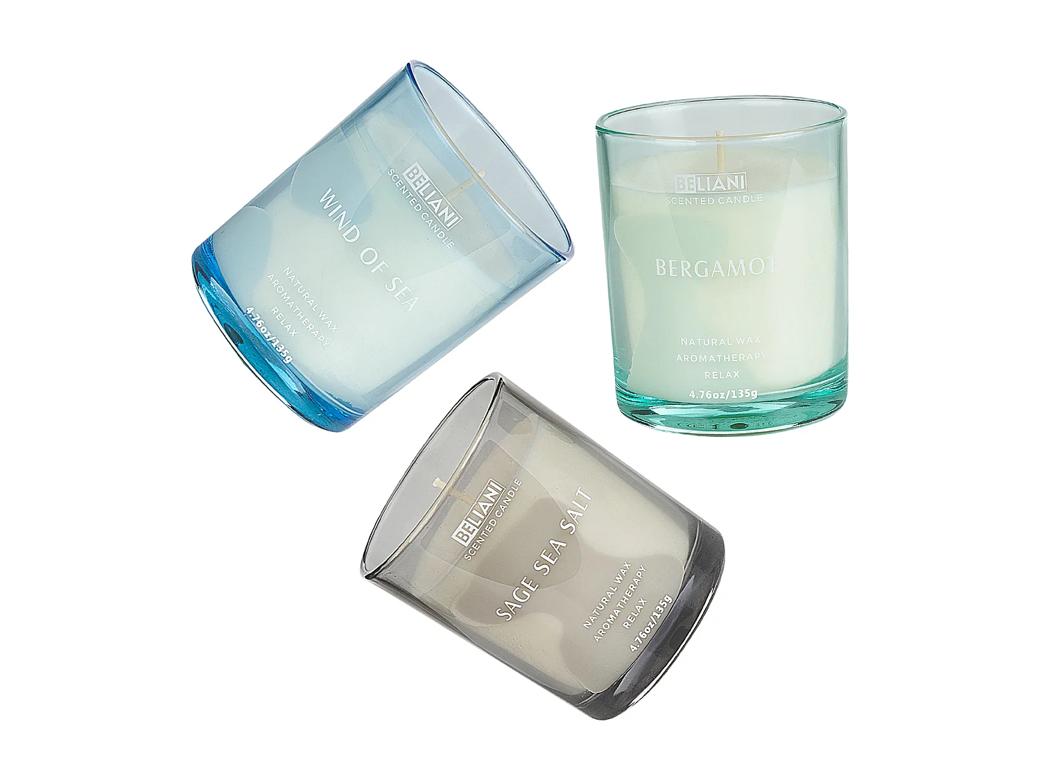 Duftkerzen 3er Set SHEER JOY Sojawachs Frische Note