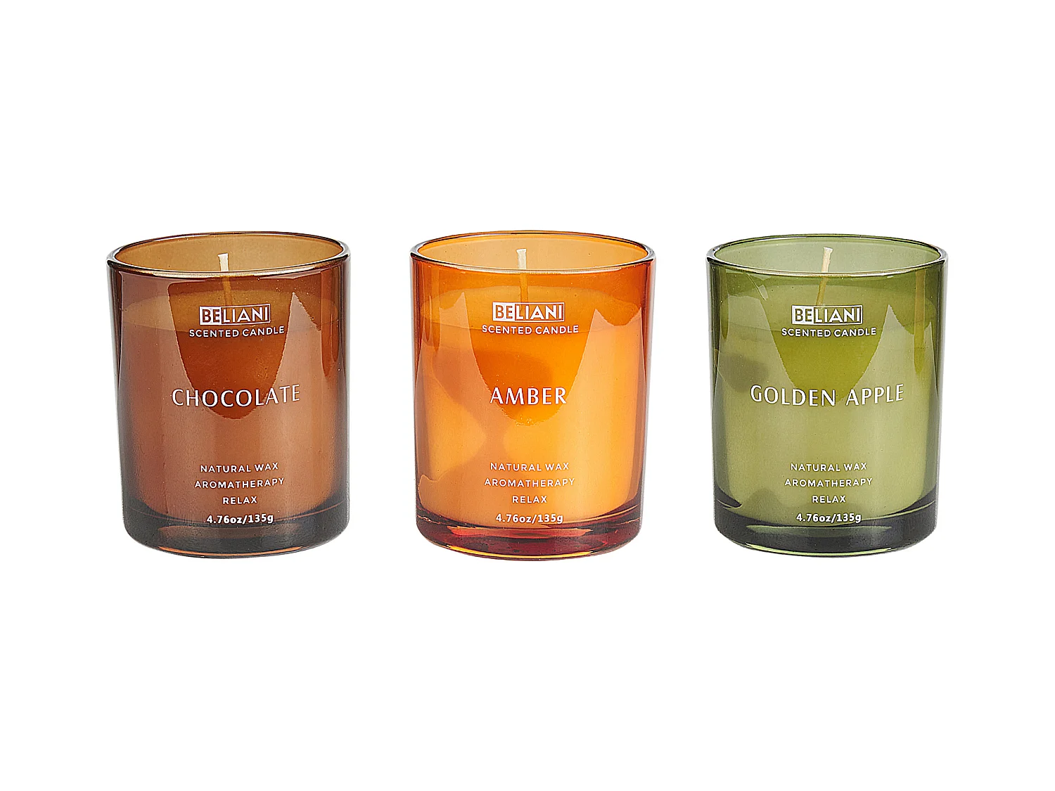 Lot de 3 bougies parfumées SHEER JOY Cire de soja Notes fruitées Notes de fraîcheur