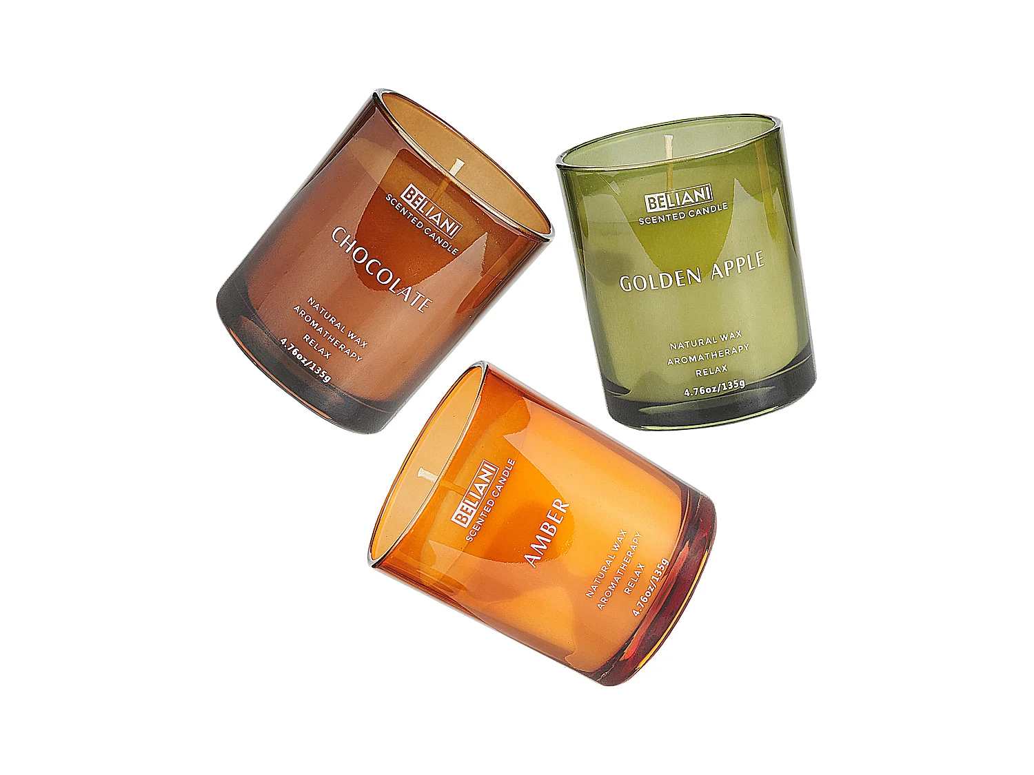 Conjunto de 3 Velas Perfumadas SHEER JOY Cera de soja Notas frutadas Notas frescas