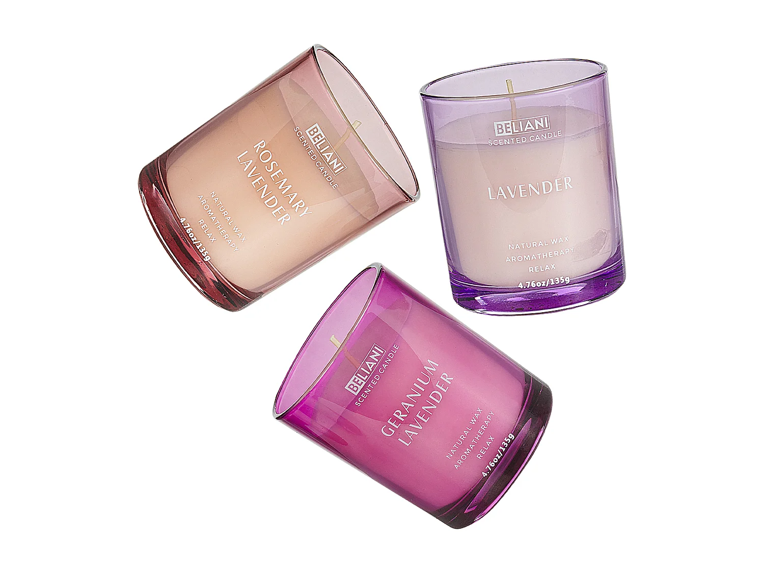 Duftkerzen 3er Set SHEER JOY Sojawachs Blumige Note