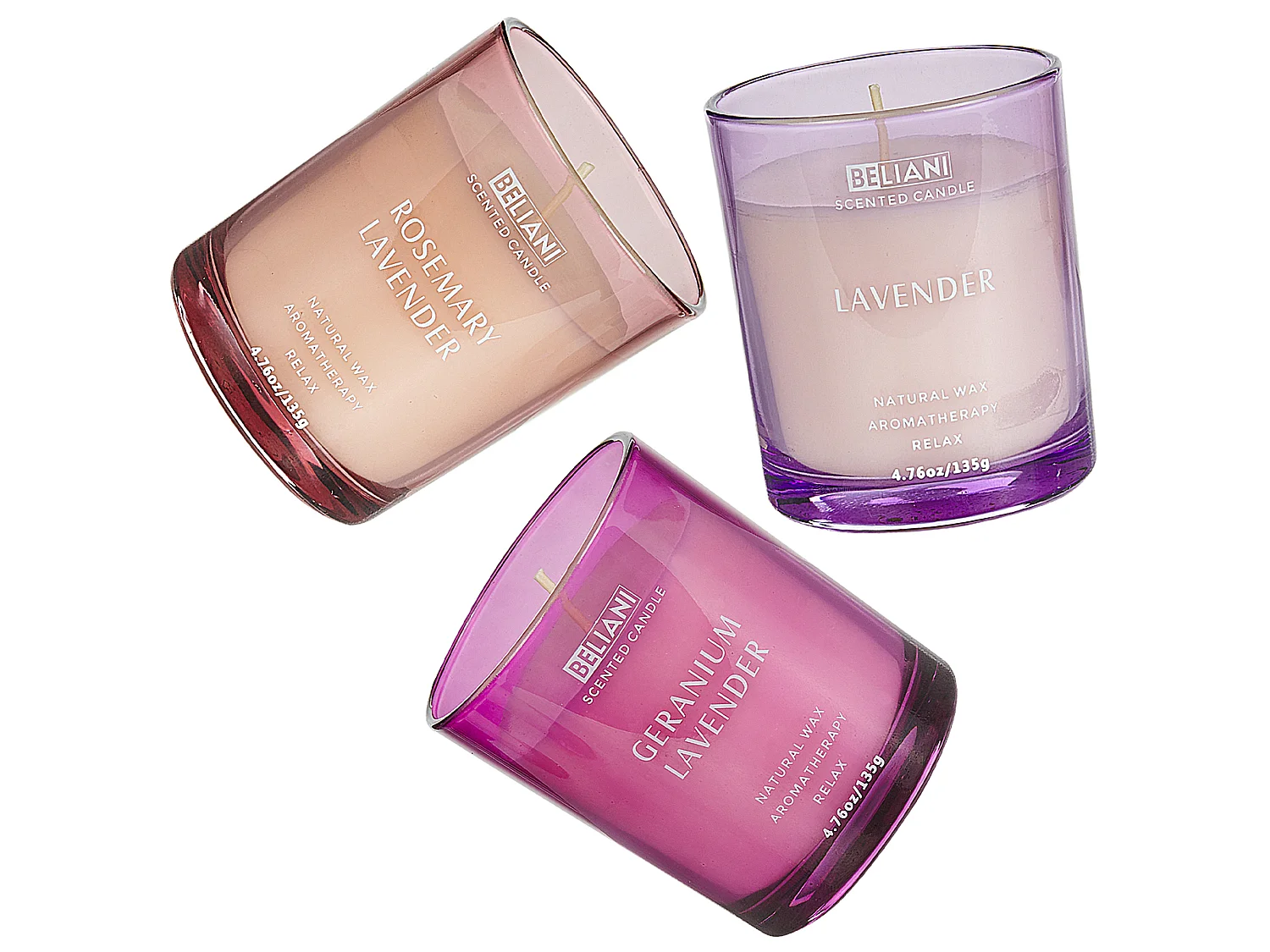 Lot de 3 bougies parfumées SHEER JOY Cire de soja Notes florales