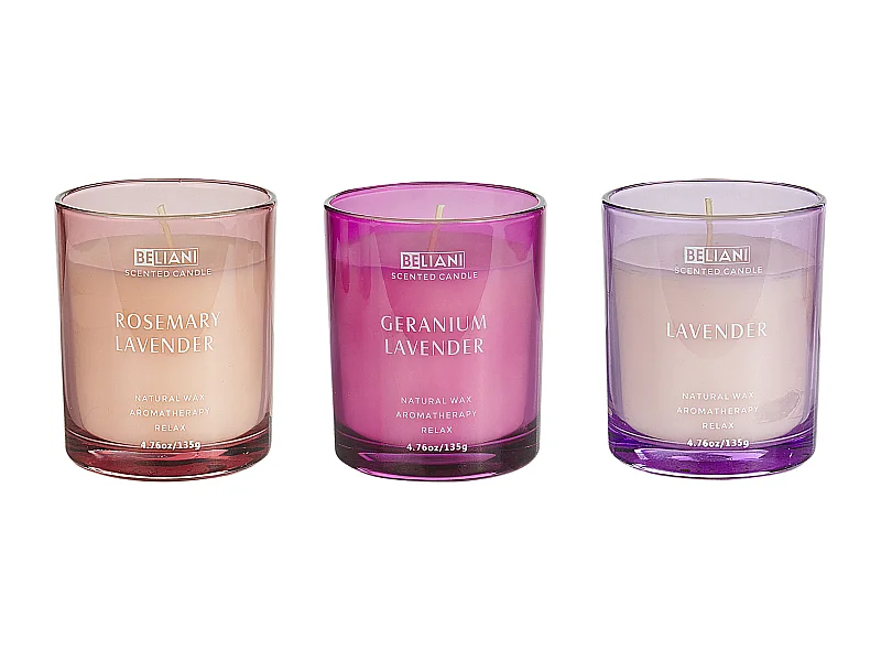 Duftkerzen 3er Set SHEER JOY Sojawachs Blumige Note