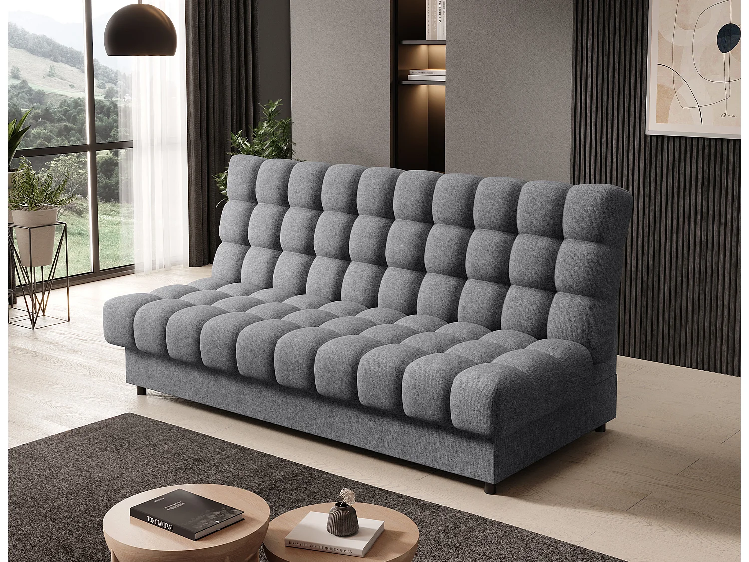 Canapé Fonco/Tissu/Anthracite