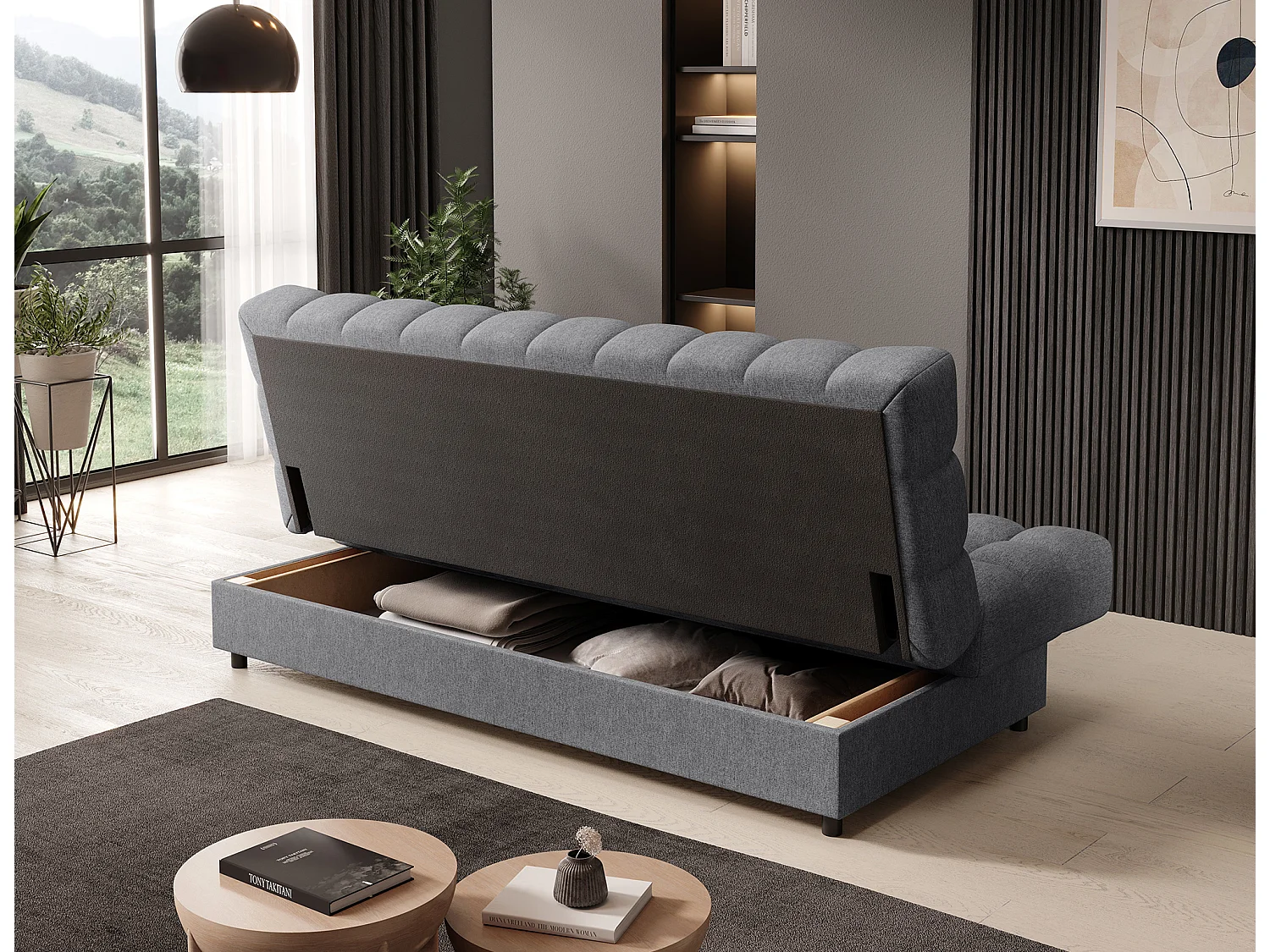 Canapé Fonco/Tissu/Anthracite