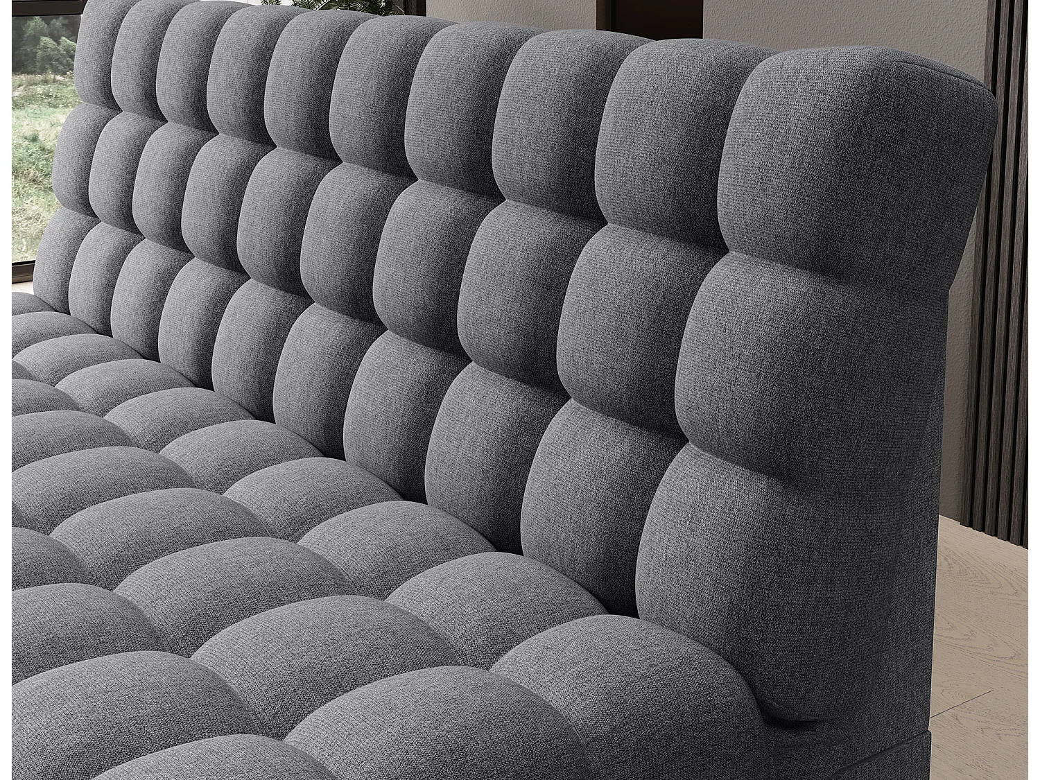 Canapé Fonco/Tissu/Anthracite