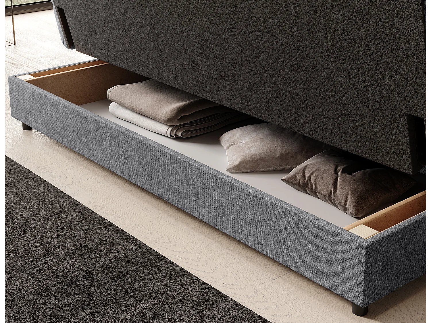 Canapé Fonco/Tissu/Anthracite