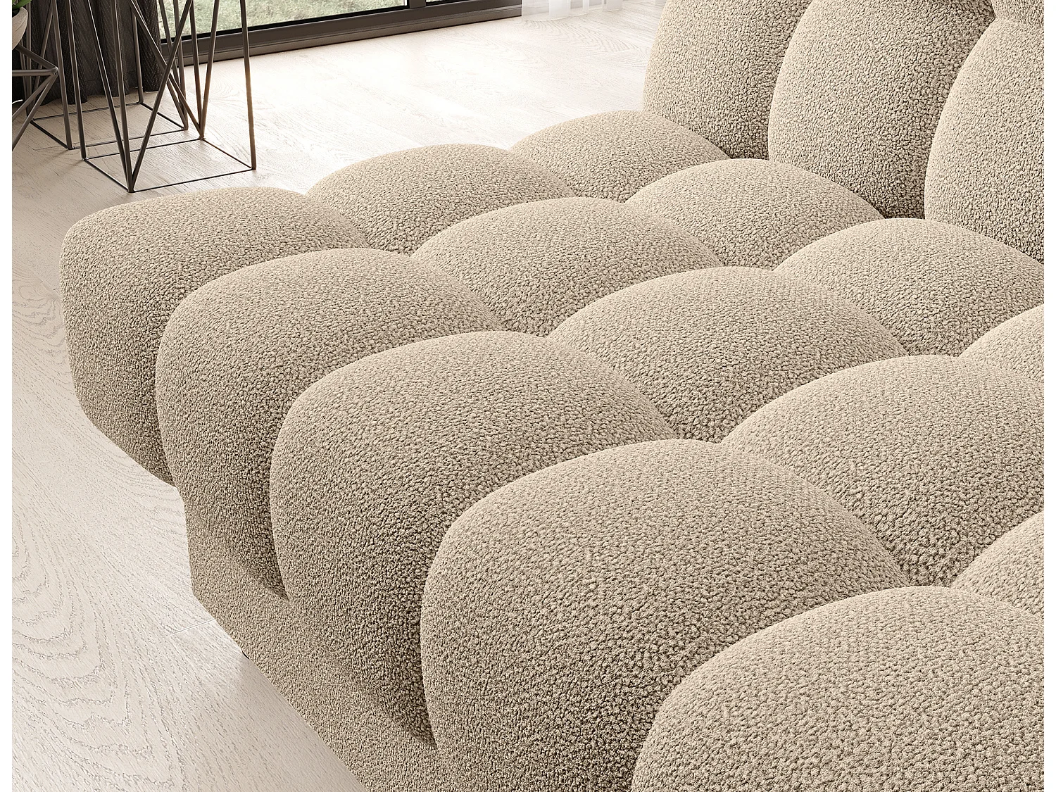 Canapé Fonco/Tissu/Beige