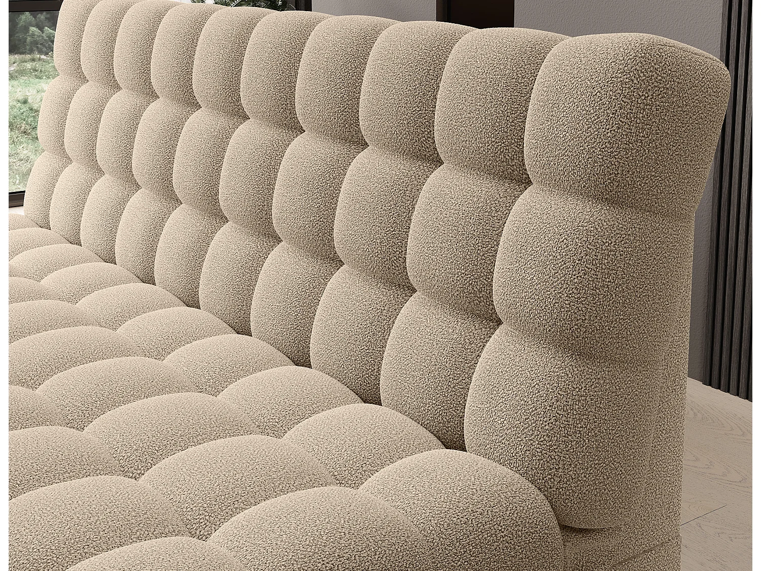 Canapé Fonco/Tissu/Beige