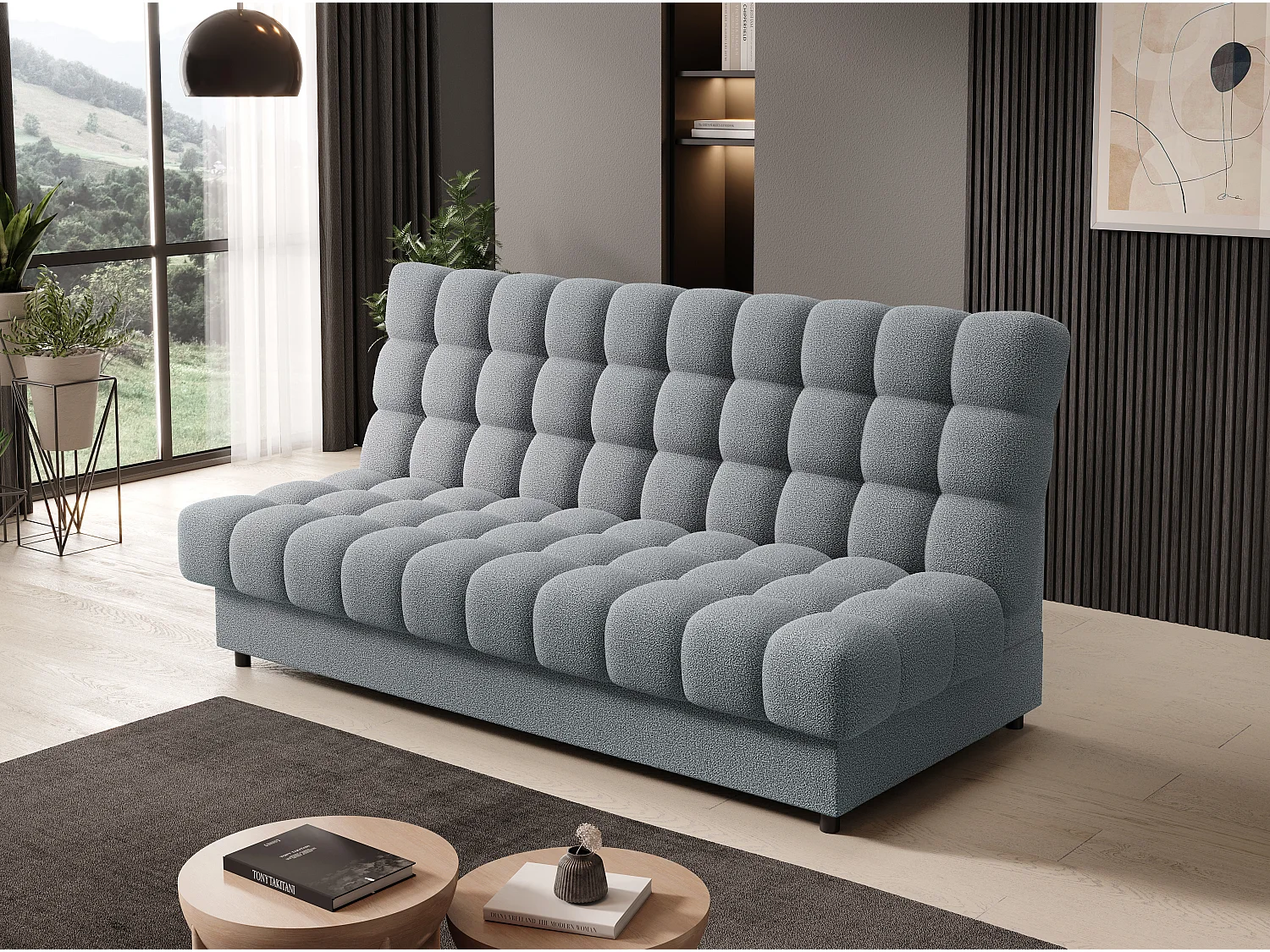 Canapé Fonco/Tissu/Gris