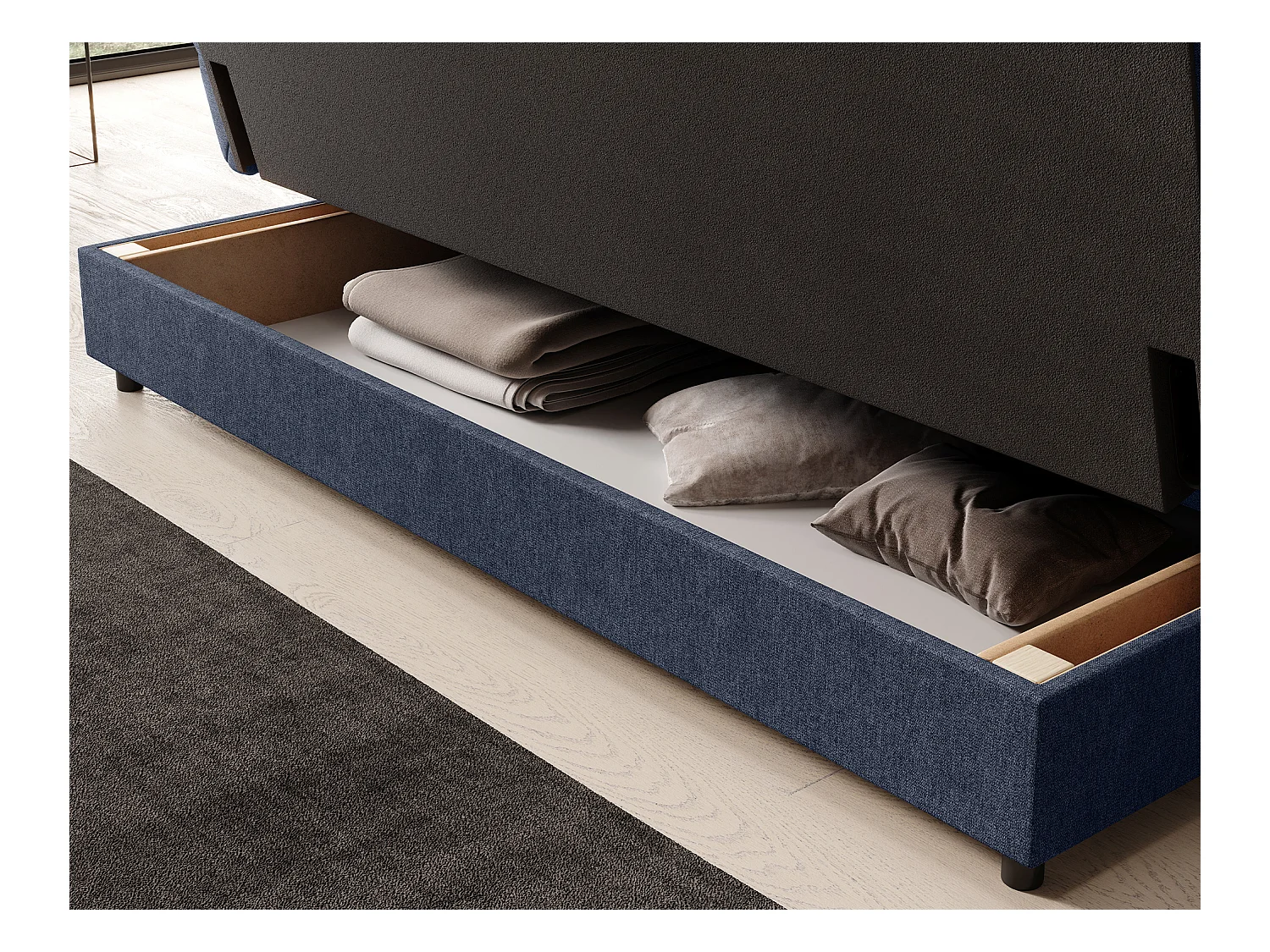 Canapé Fonco/Tissu/Bleu