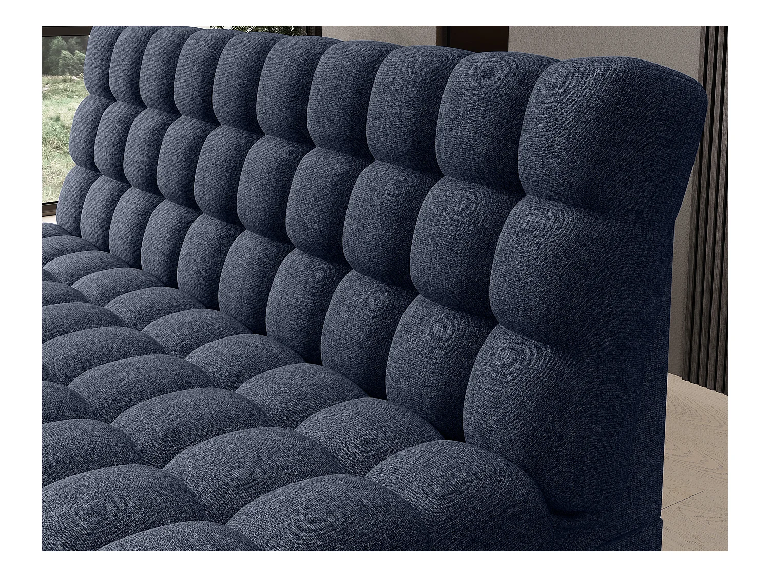 Canapé Fonco/Tissu/Bleu