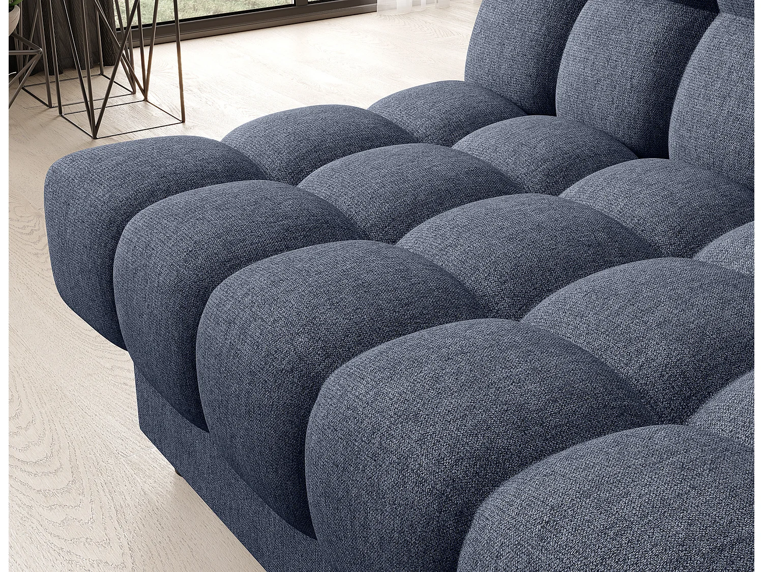 Canapé Fonco/Tissu/Bleu