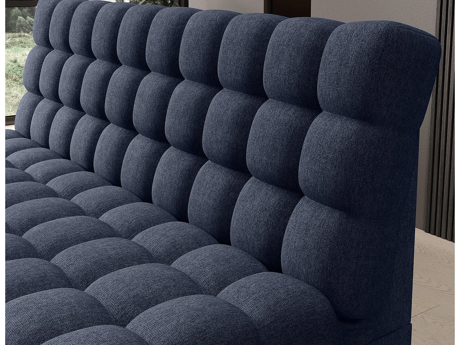 Canapé Fonco/Tissu/Bleu