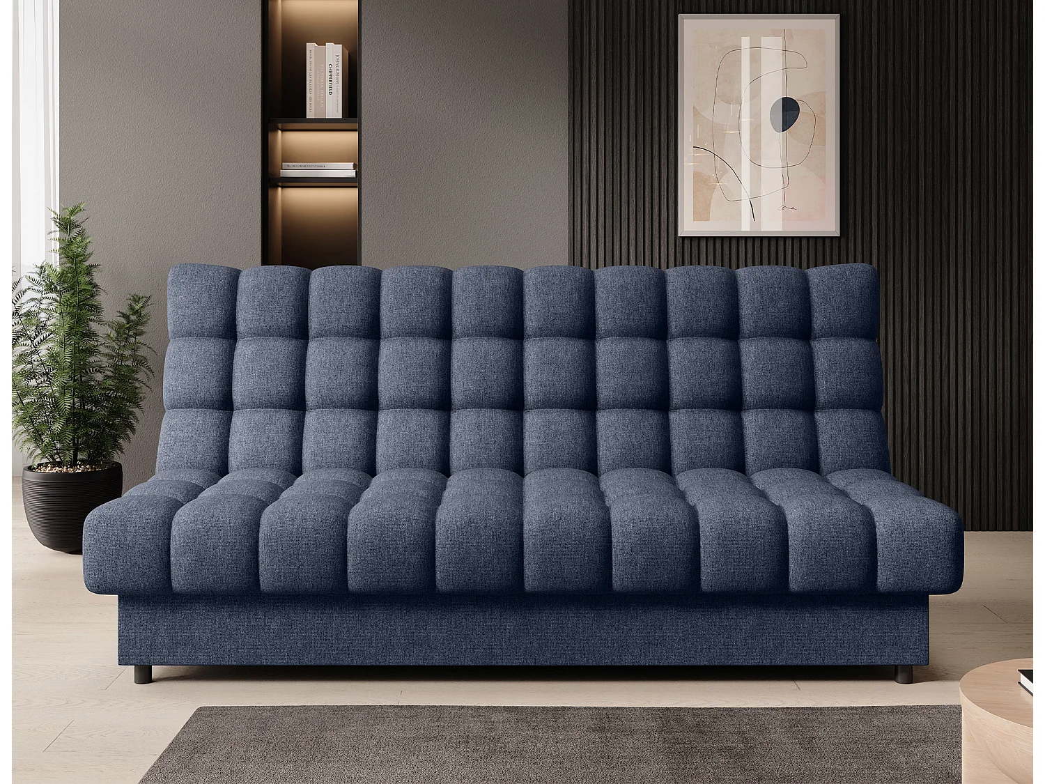 Canapé Fonco/Tissu/Bleu