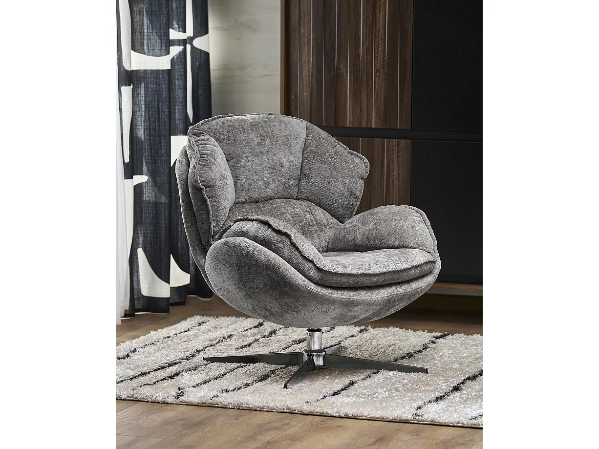 Fauteuil Guido/Tissu/Gris