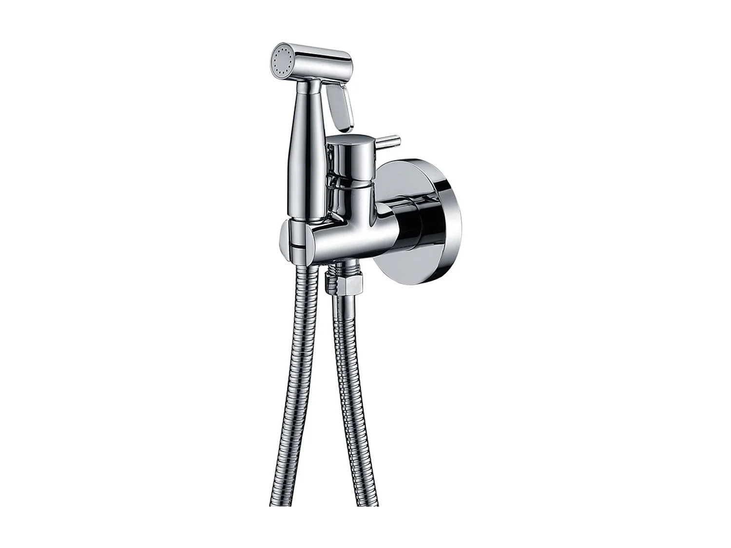 Kit Douchette hygiénique À ENCASTRER,  WC ou Bidet Salle de Bain Chrome MUNICH RDM001