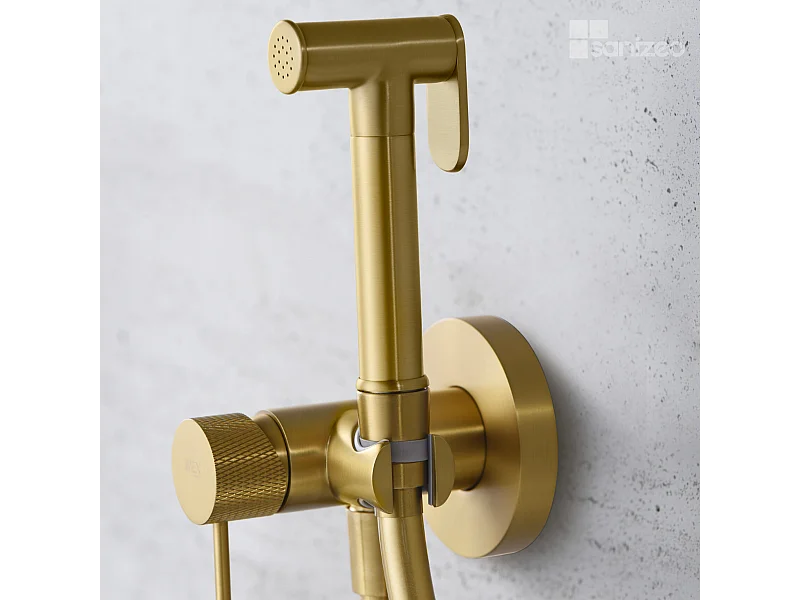 Kit Douchette hygiénique À ENCASTRER,  WC ou Bidet Salle de Bain Or Brossé LINE RDD038/OC