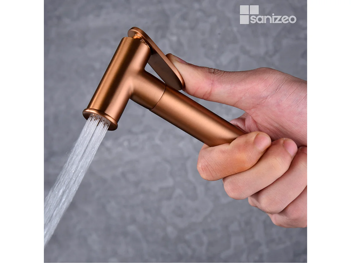 Kit Douchette hygiénique À ENCASTRER,  WC ou Bidet Salle de Bain Or Rose Cuivré MUNICH RDM001/ORC