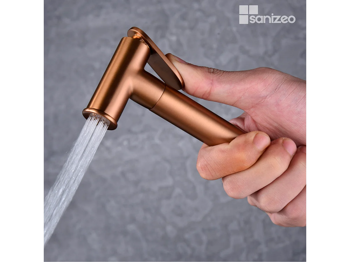 Kit Douchette hygiénique À ENCASTRER,  WC ou Bidet Salle de Bain Or Rose Cuivré MUNICH RDM001/ORC