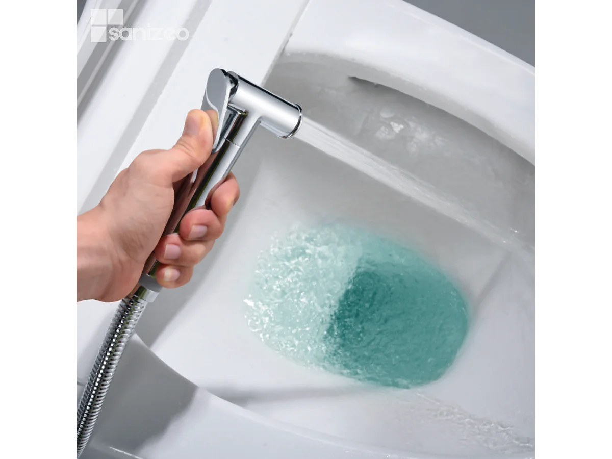 Kit Hygiène Douchette de WC / Bidet Encastré Chrome IMEX GENOVA RDG053