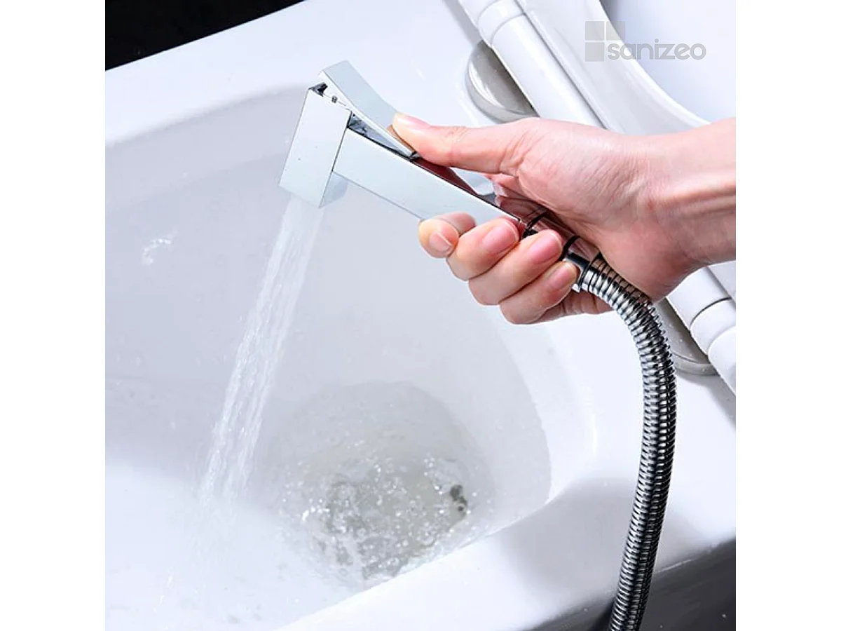 Kit Douchette hygiénique À ENCASTRER,  WC ou Bidet Salle de Bain Chrome SUECIA BDC032-5