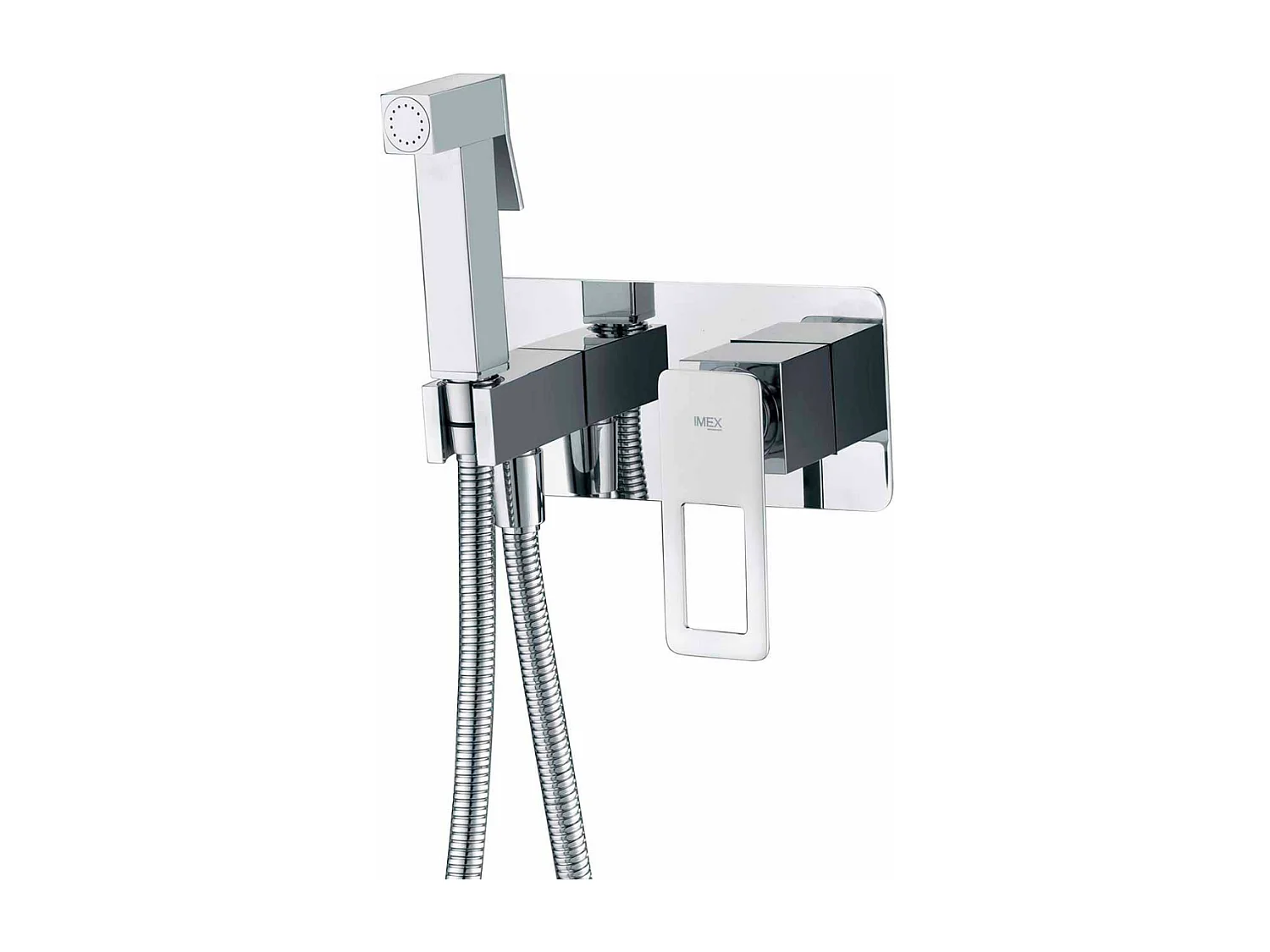 Kit Douchette hygiénique À ENCASTRER,  WC ou Bidet Salle de Bain Chrome SUECIA BDC032-5