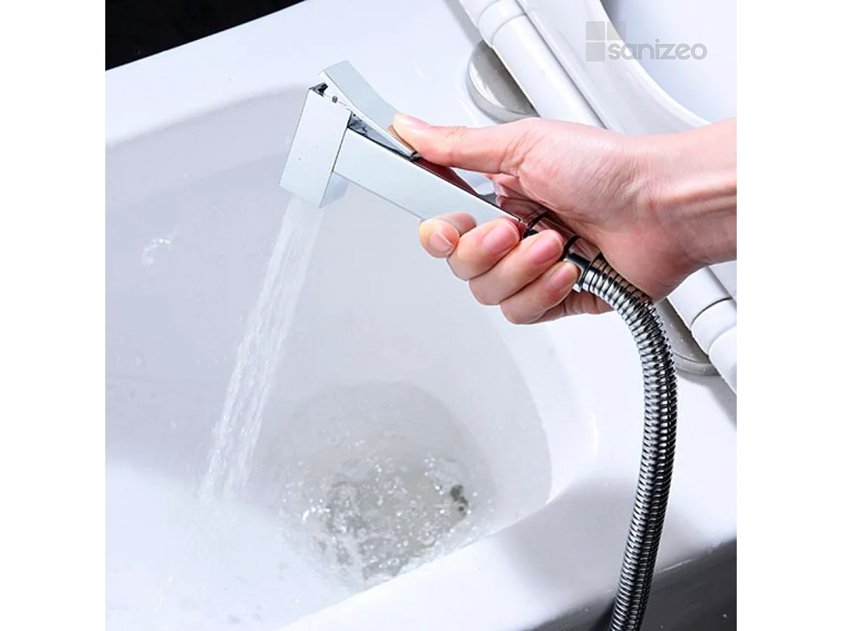 Kit Douchette hygiénique À ENCASTRER,  WC ou Bidet Salle de Bain Chrome SUECIA BDC032-5