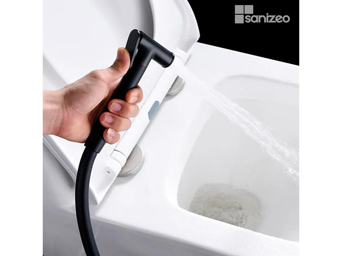 Kit Douchette hygiénique À ENCASTRER,  WC ou Bidet Salle de Bain Noir Mat MUNICH RDM001/NG