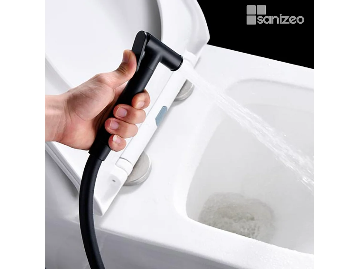 Kit Douchette hygiénique À ENCASTRER,  WC ou Bidet Salle de Bain Noir Mat MUNICH RDM001/NG