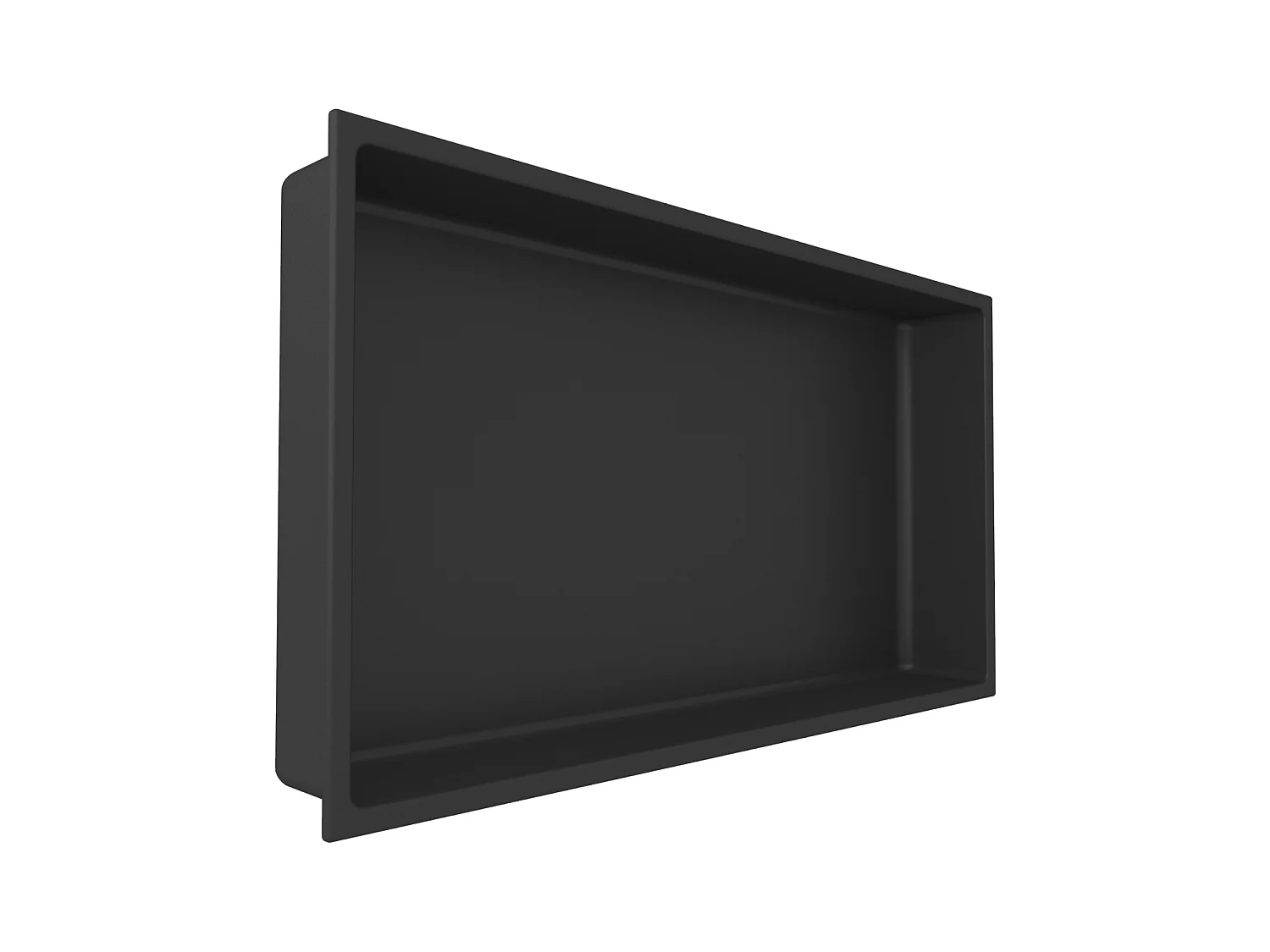 Lot de 2 Niches de Douche, Rangement mural de Salle de Bain et Douche 30x30cm + 30x60cm Noir Satiné, NOOK by SANIZÉO